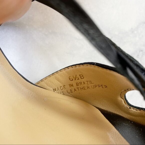 TALBOTS Calf Hair Peep Toe Ankle Strap Stilettos - Picture 8 of 8